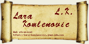 Lara Komlenović vizit kartica
